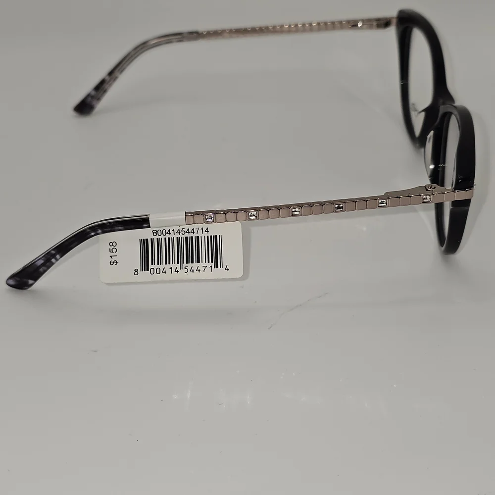 Bebe Eyeglasses Frames BB4181‎ 52-16-135 Jet Black / Gold / Jeweled